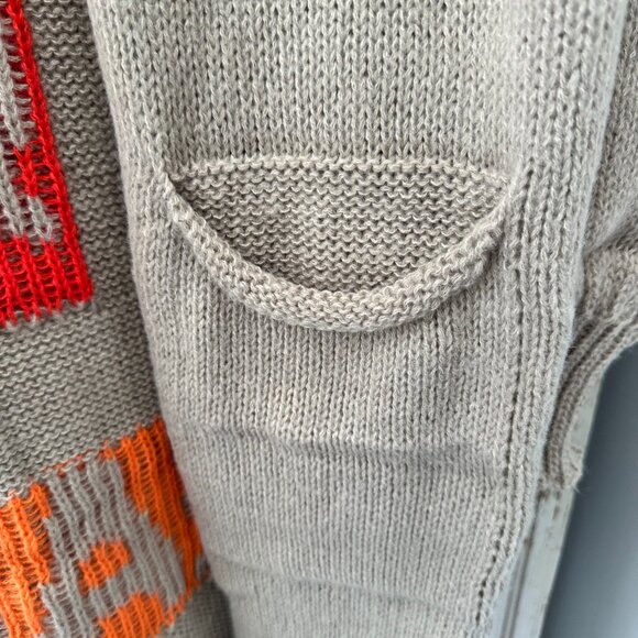 PEACE AND LOVE TAN SWEATER DUSTER OPEN CARDIGAN - Picture 7 of 7